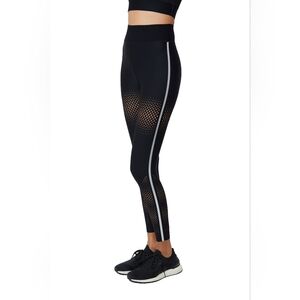 Ultracor Lux Essentials Diamond Mesh Ultra High Legging Black Silver Size S